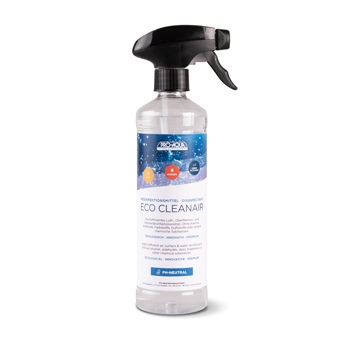 Pro-Aqua Eco CleanAir 500 ml Desinfektionsmittel Hauptansicht